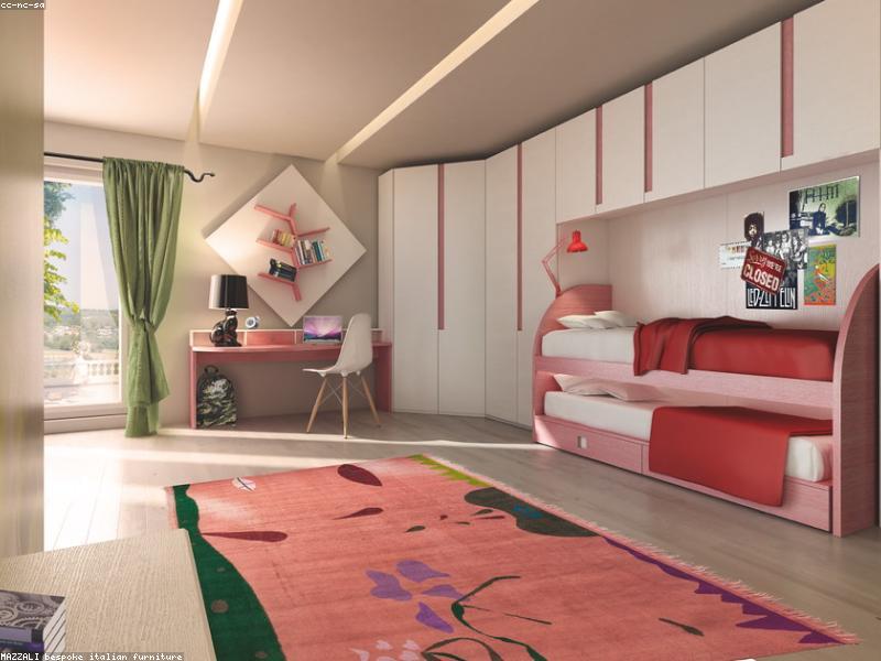 Habitación juvenil a medida con cama, escritorio y armario en Zaragoza