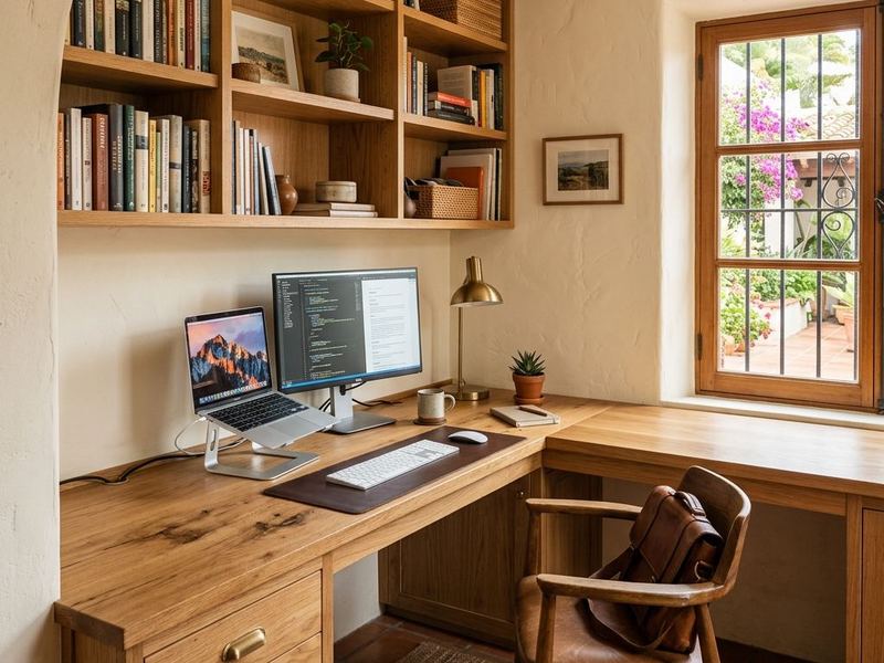 Escritorio a medida para teletrabajar en casa
